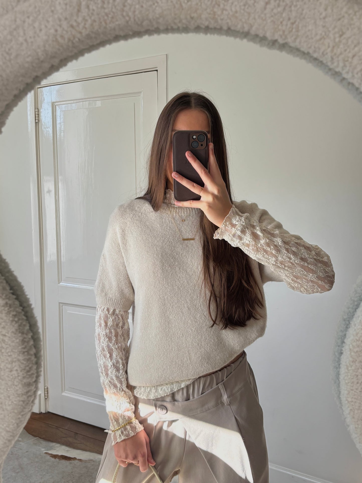 Lace top - beige