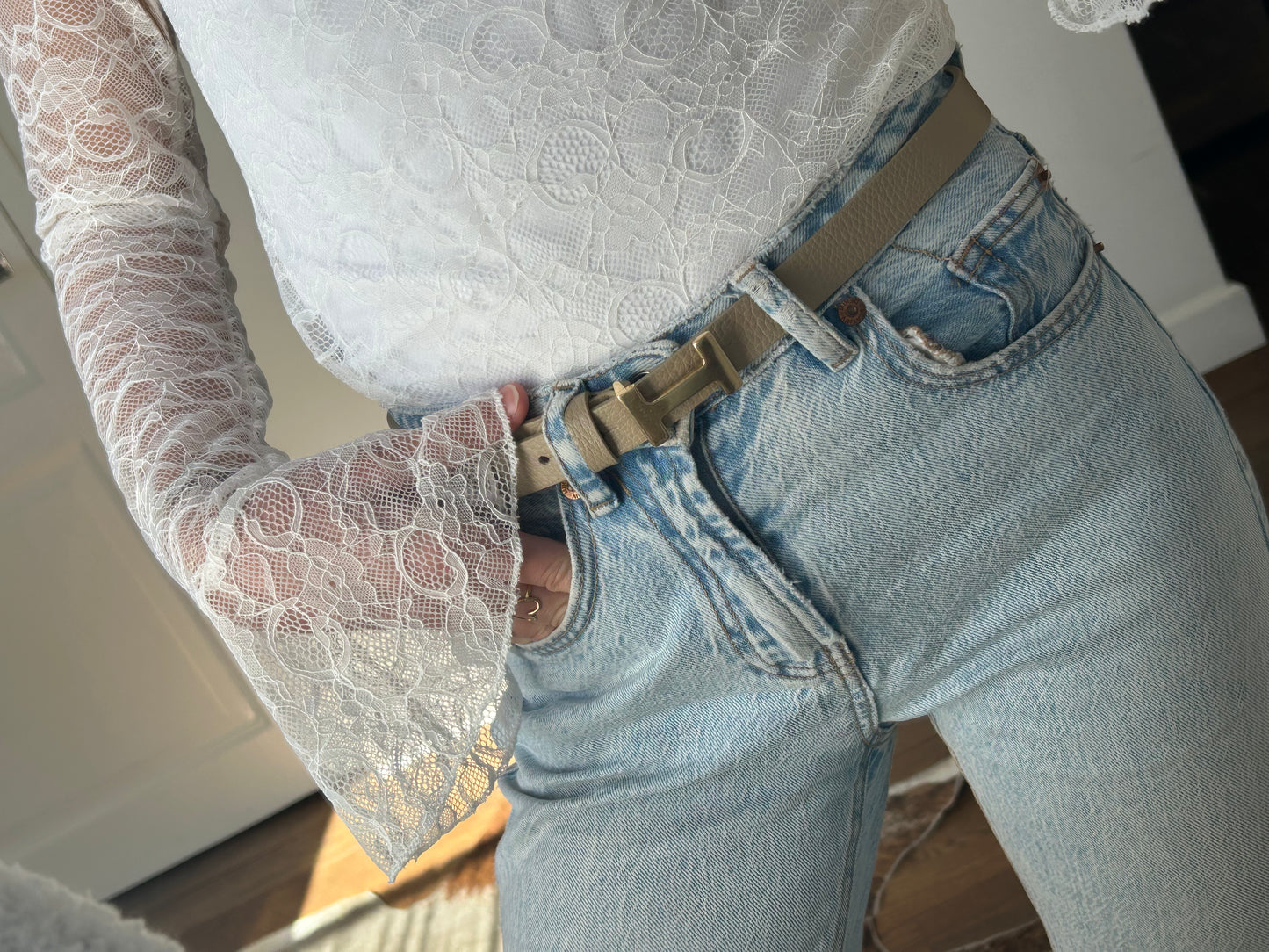 Hera riem - taupe
