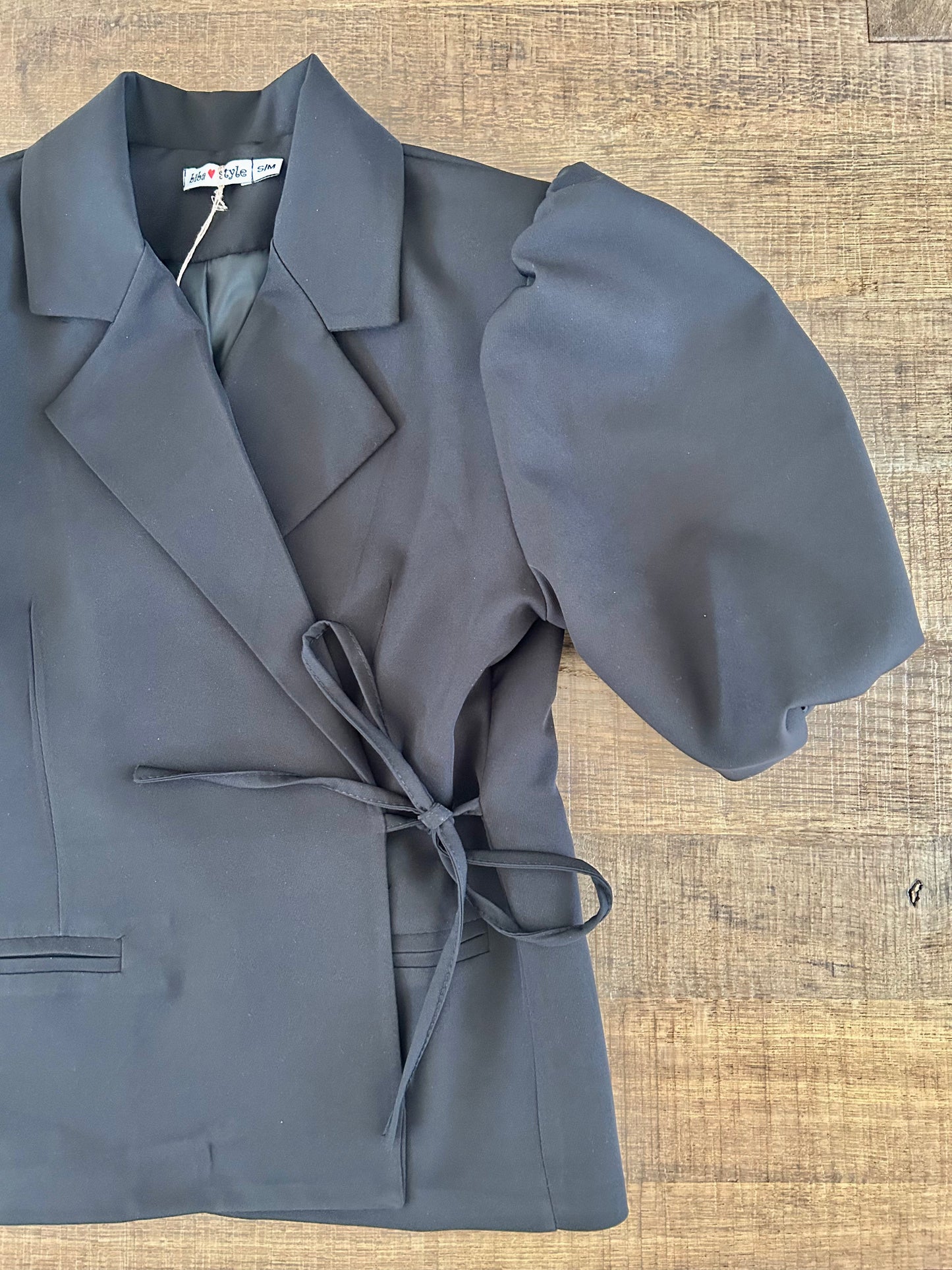 Strikblazer geknoopt - zwart