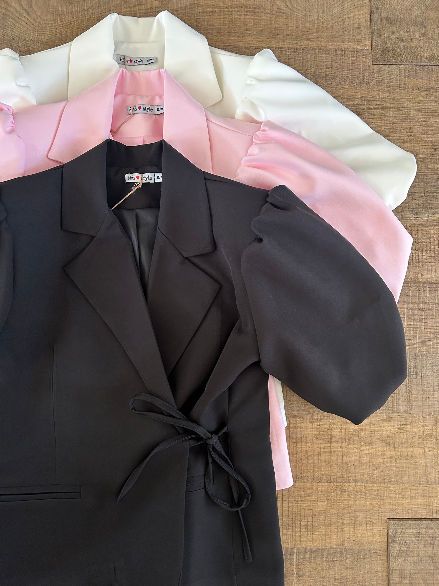 Strikblazer geknoopt - ecru