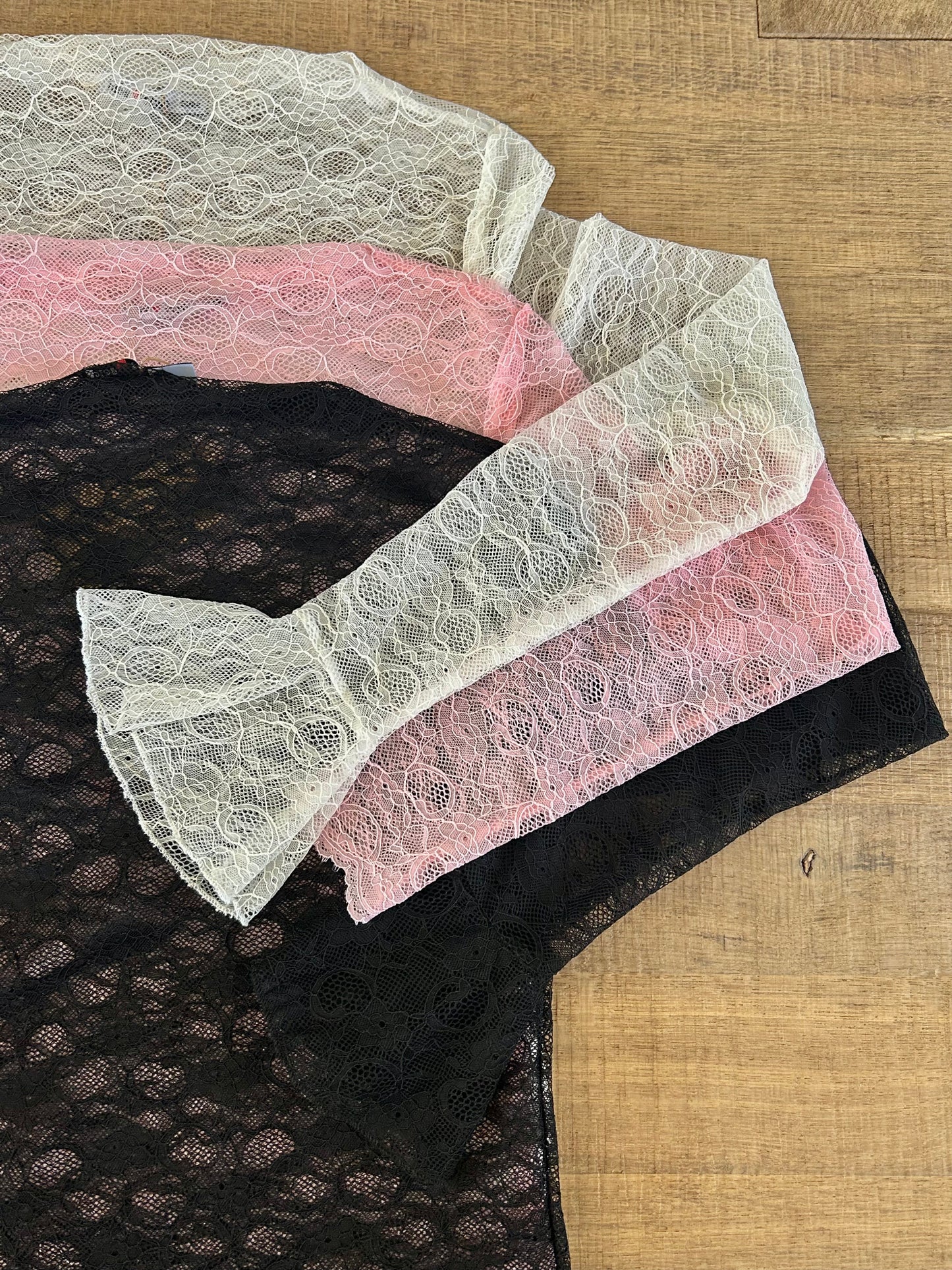 Lace top - zwart
