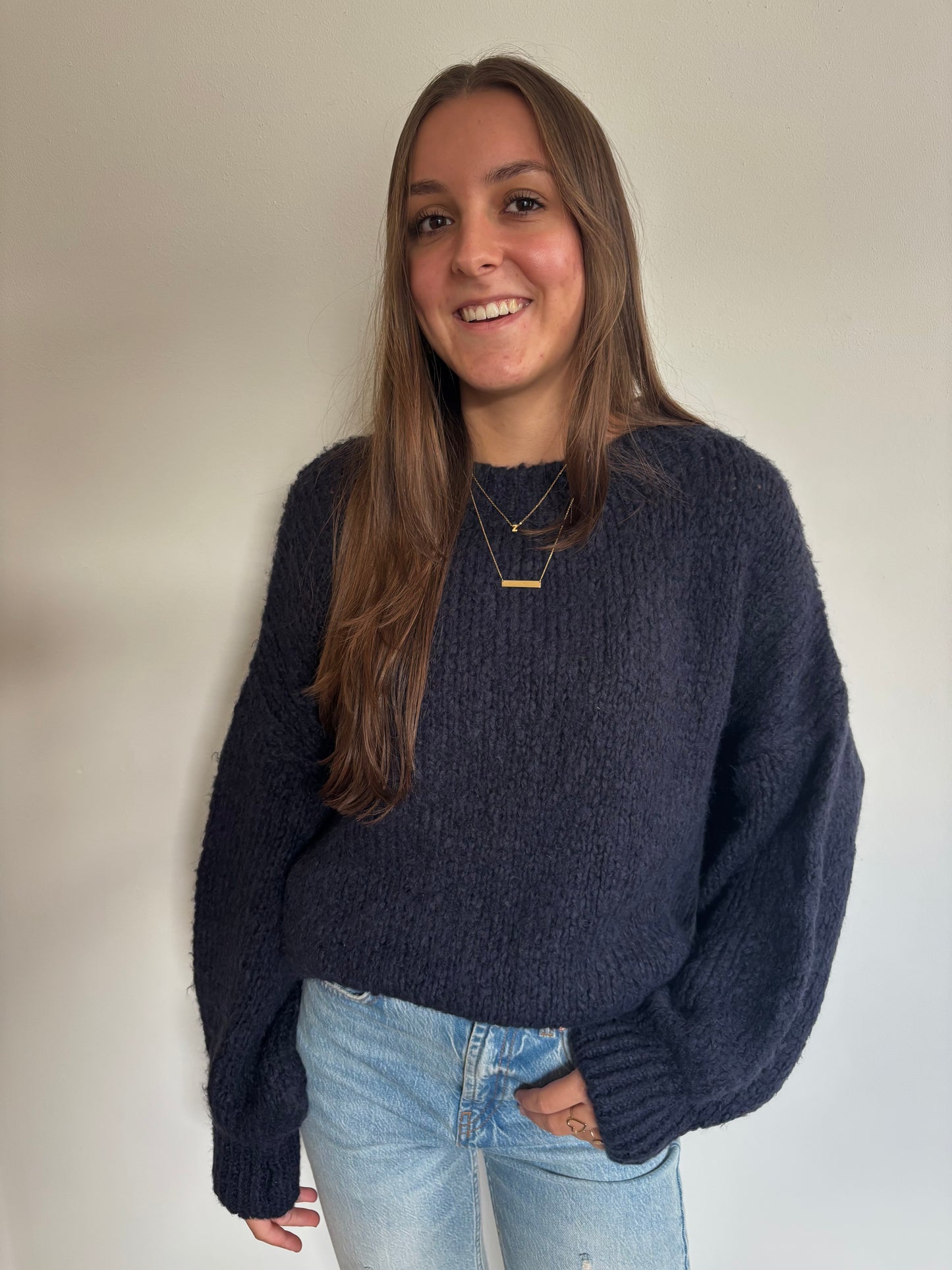 Zara comfy knit - navy