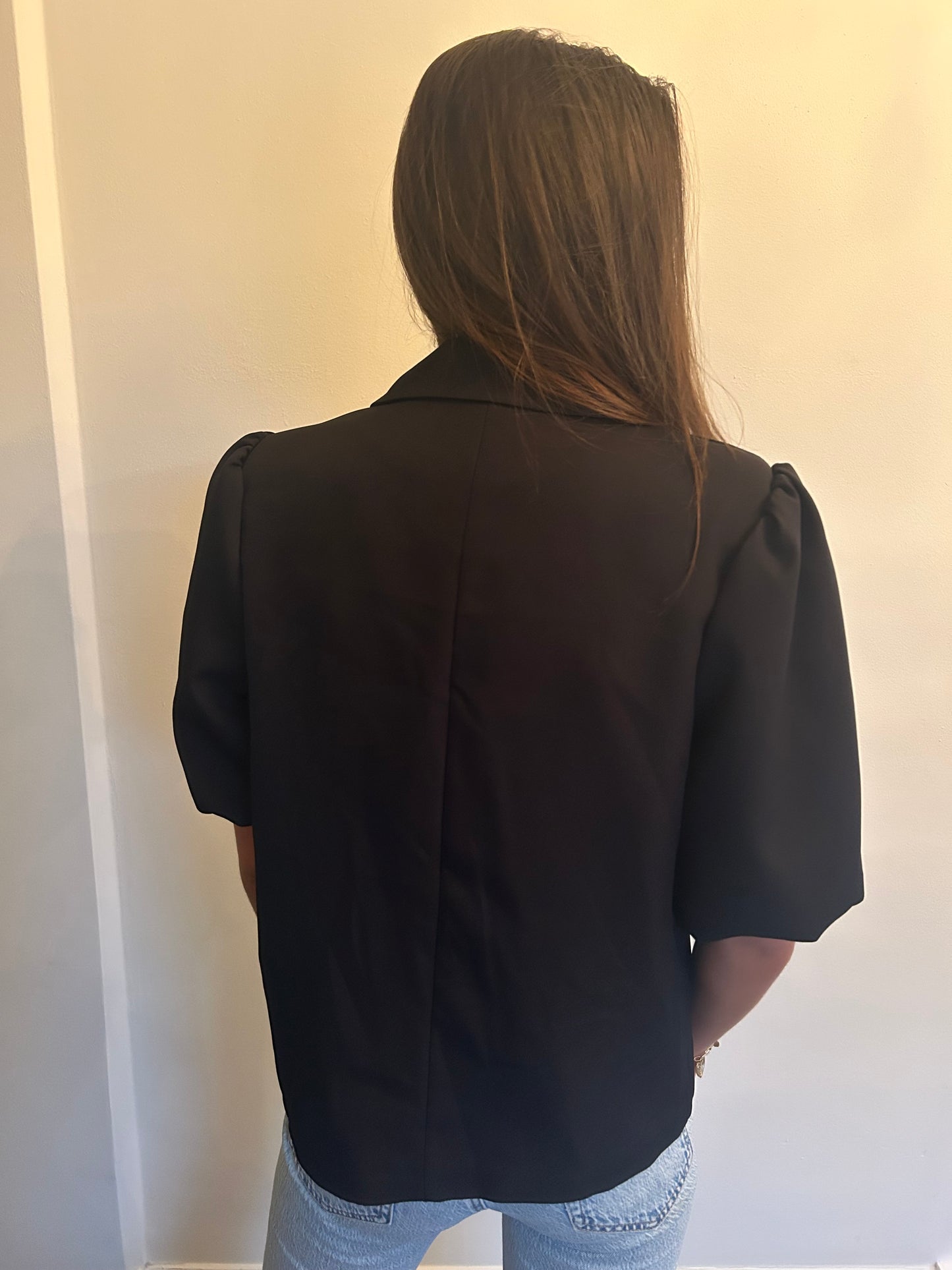 Blazer pofmouw - zwart