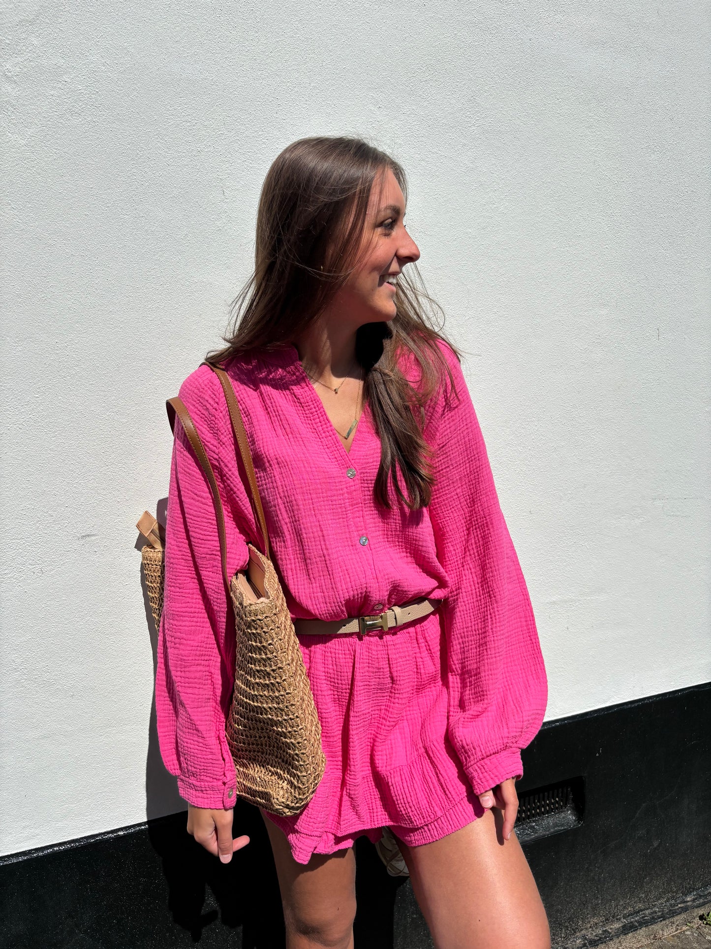 Liv playsuit - donkerroze