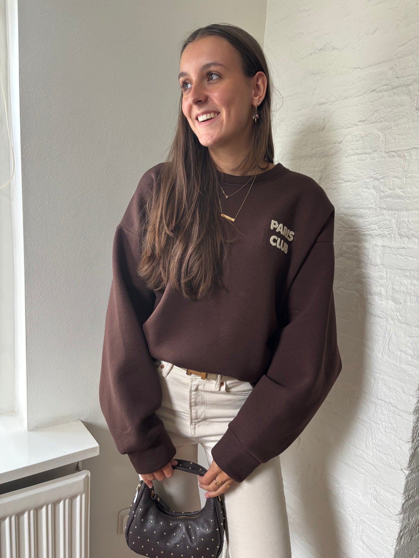 Paris club sweater - bruin