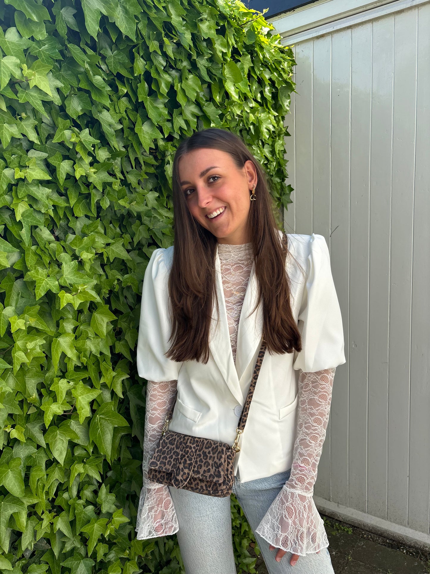 Blazer pofmouw - ecru