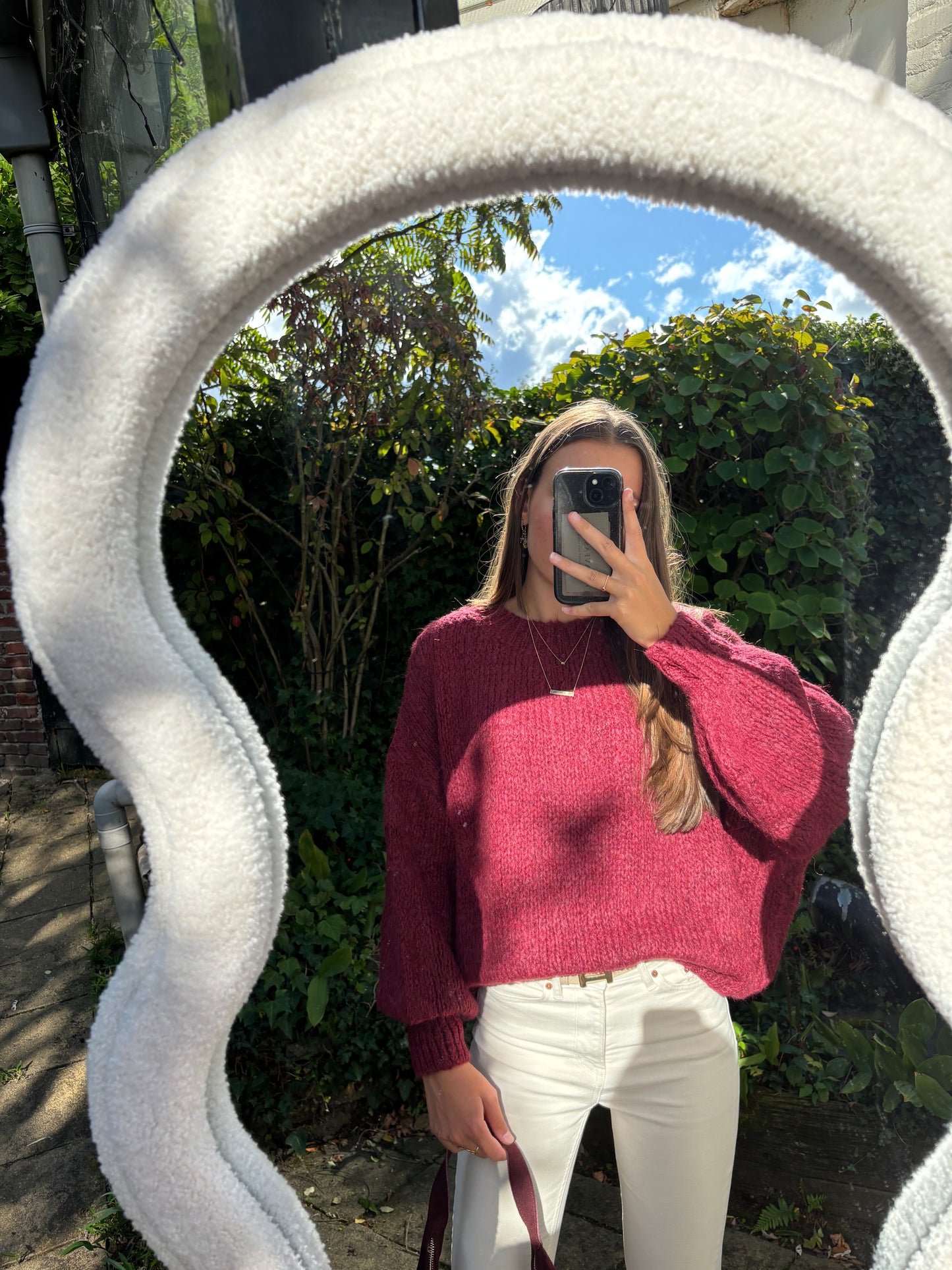 Zara comfy knit - bordeaux rood