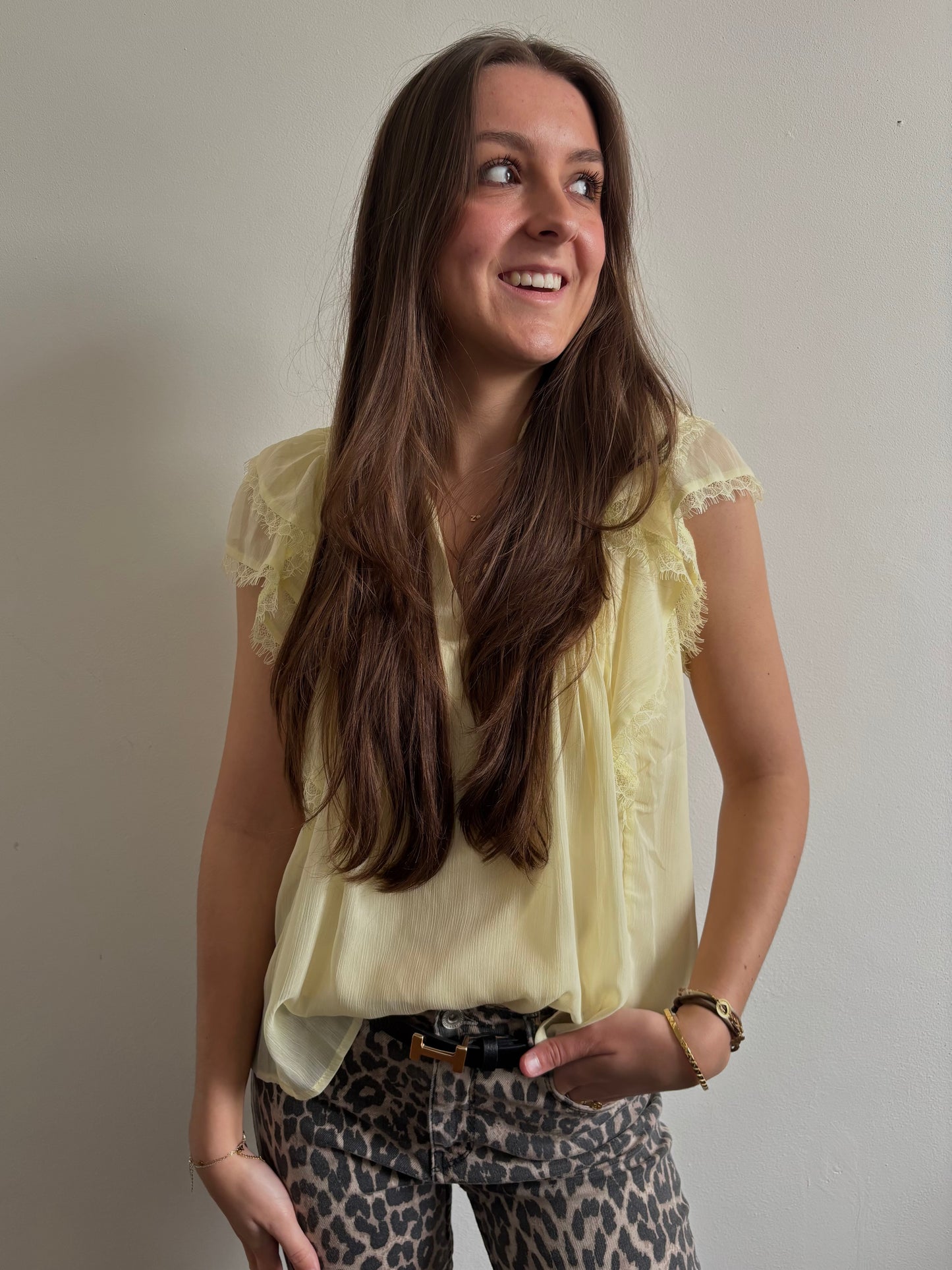 Santorini top - geel