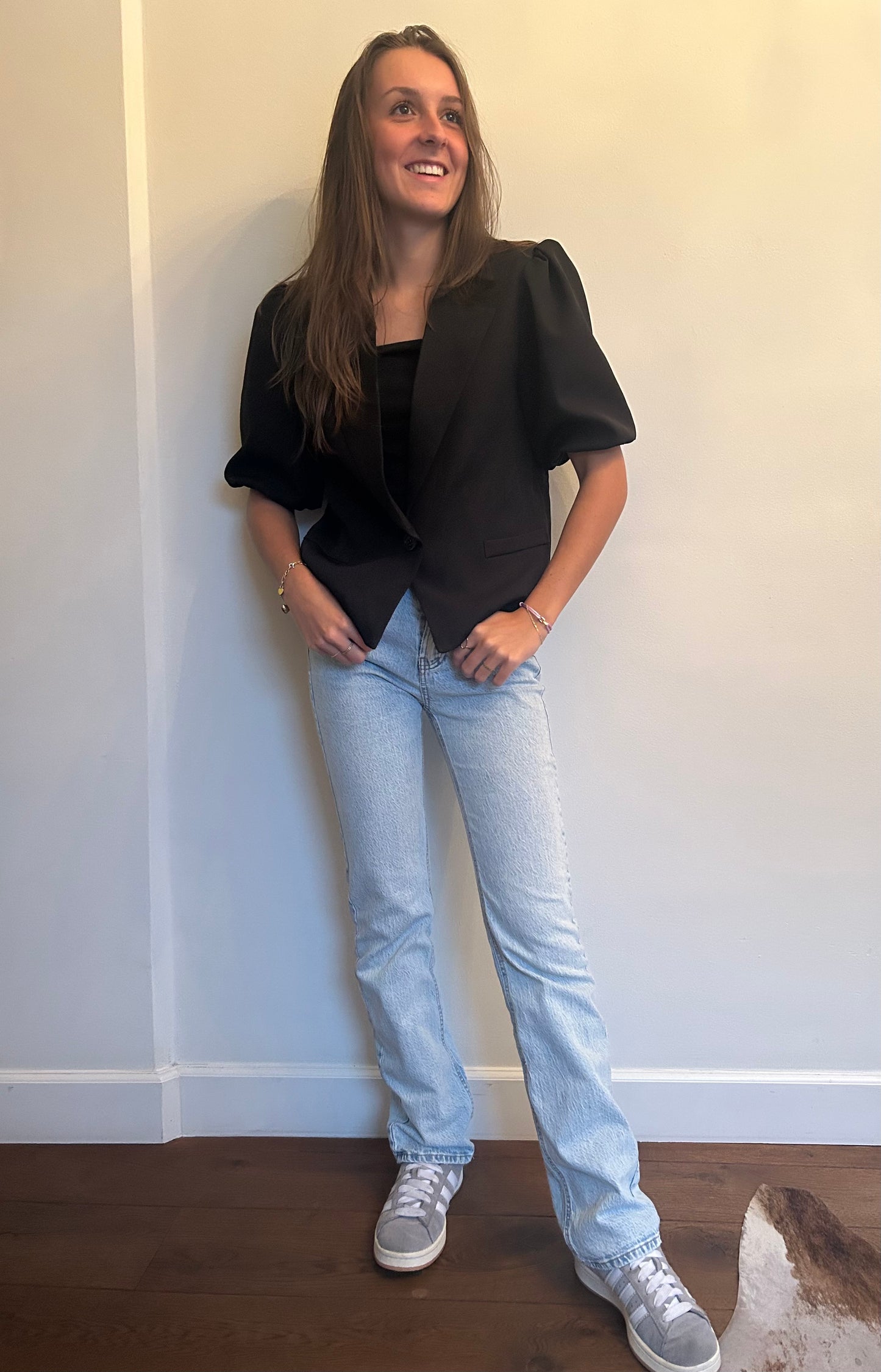 Blazer pofmouw - zwart