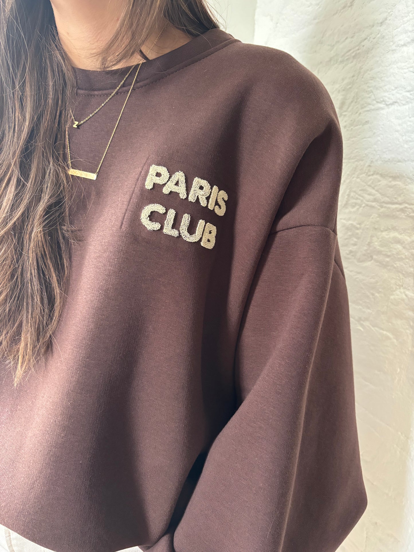 Paris club sweater - bruin