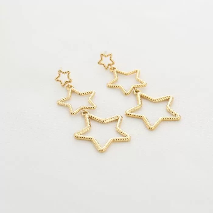 Oorbellen triple star