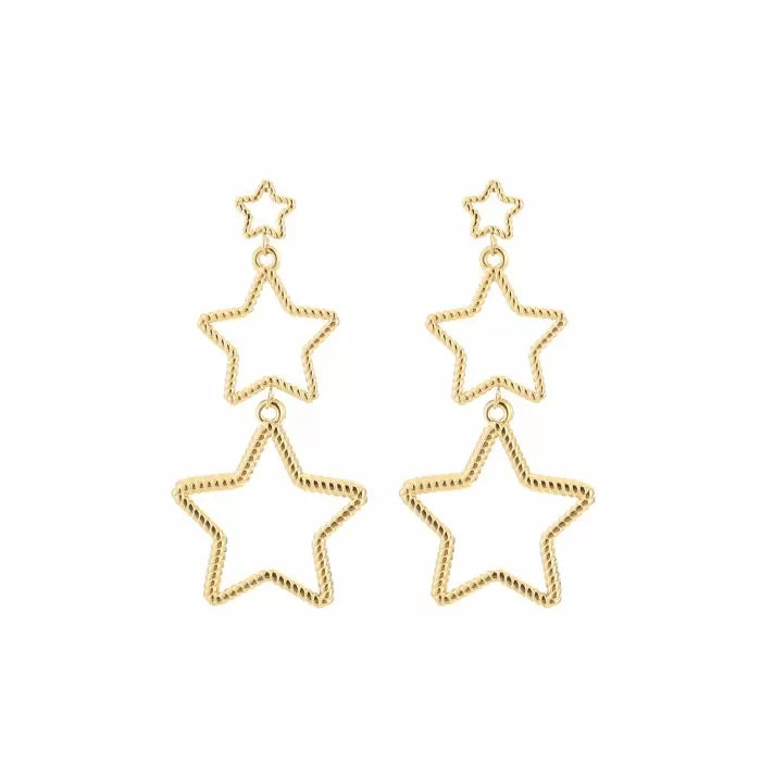 Oorbellen triple star