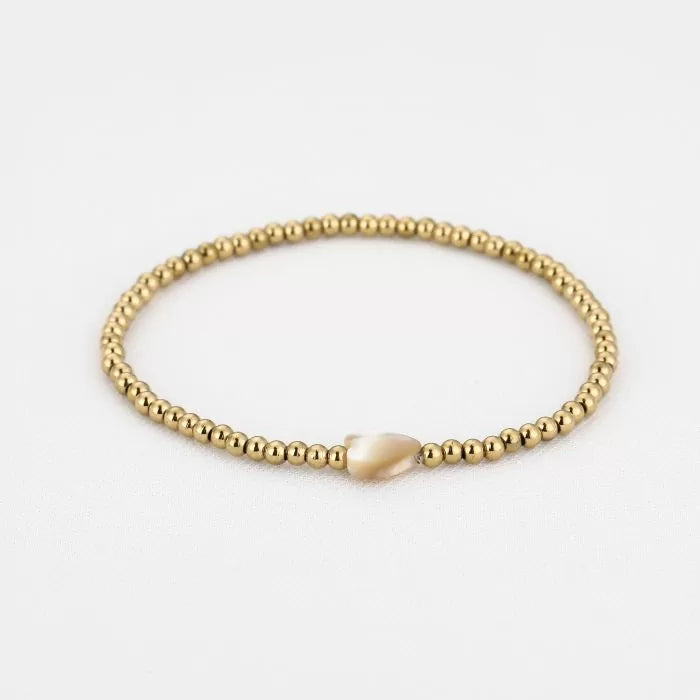 Armband kralen met hartjes bedel