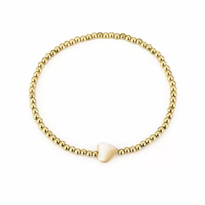 Armband kralen met hartjes bedel