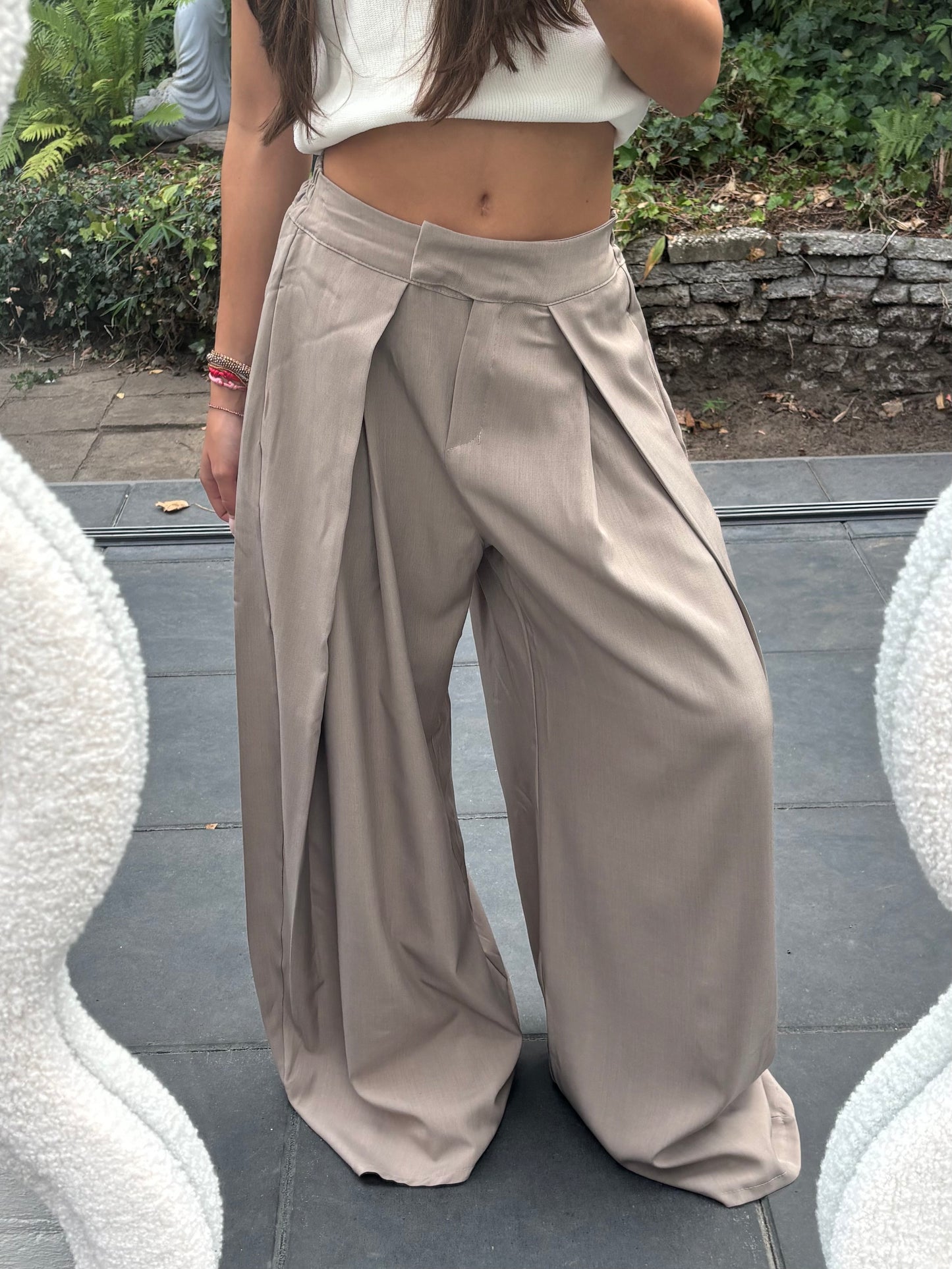 Wide leg pantalon Tall - taupe