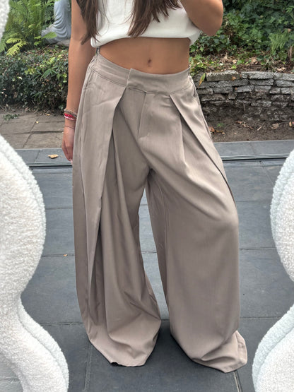 Wide leg pantalon Tall - taupe