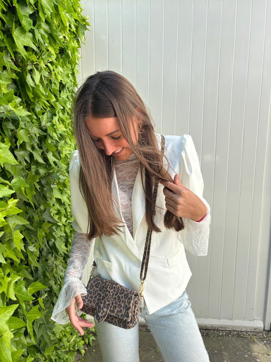 Blazer pofmouw - ecru