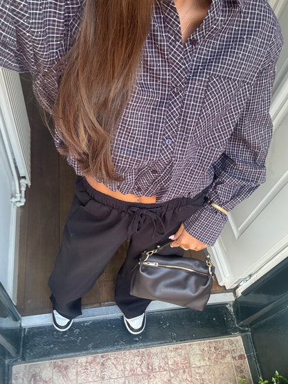 Glitter blouse - bruin