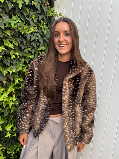 Bambi faux fur jacket - bruin