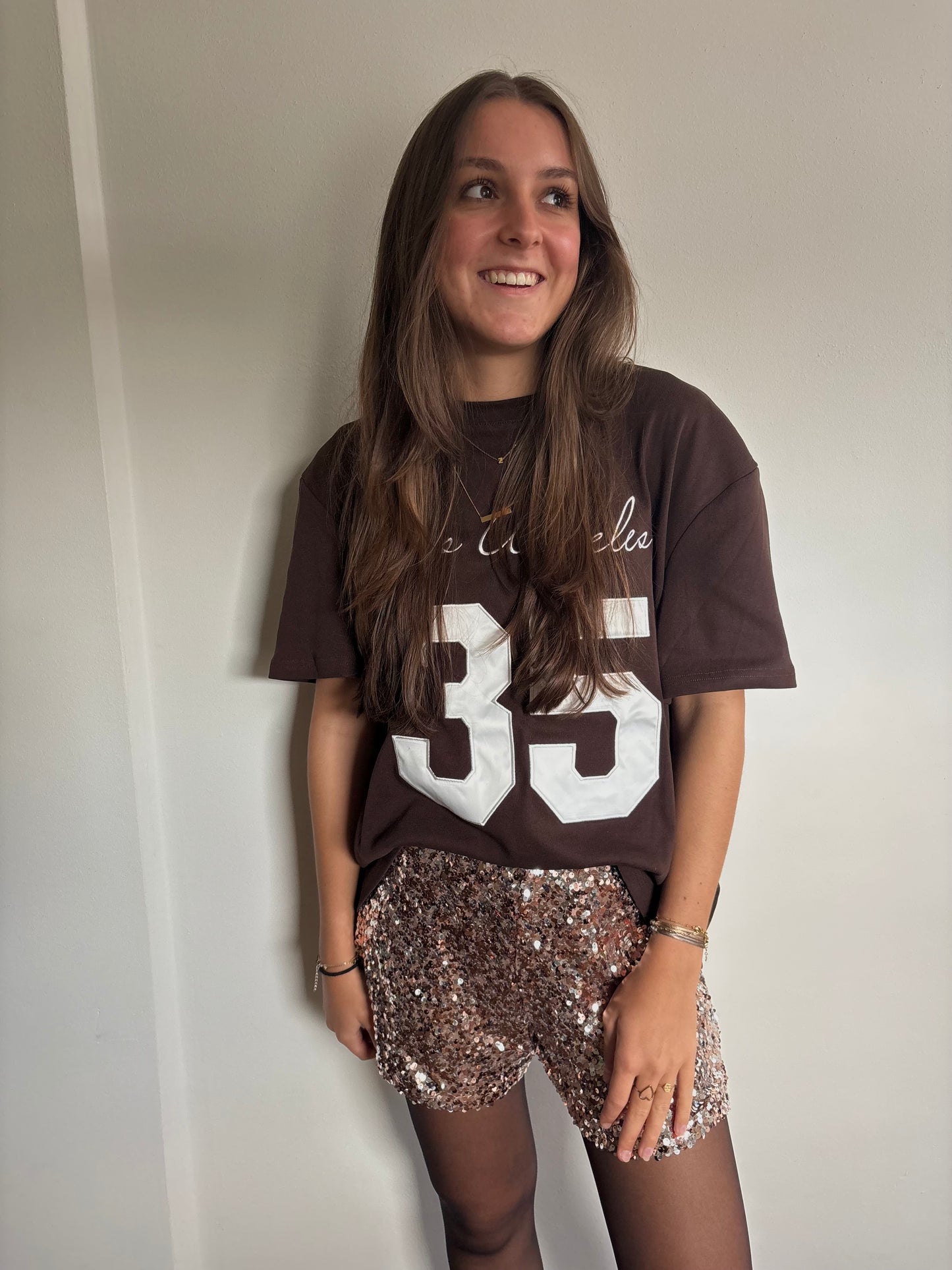 Glitter short - goud