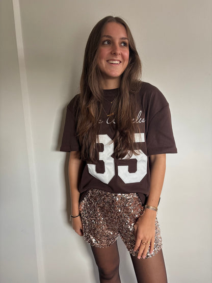 Glitter short - goud