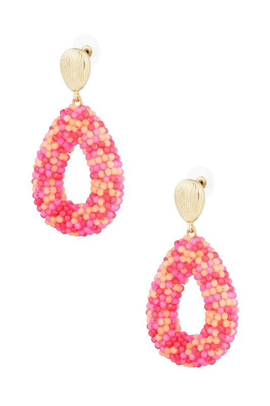 Discodip oorbel - roze