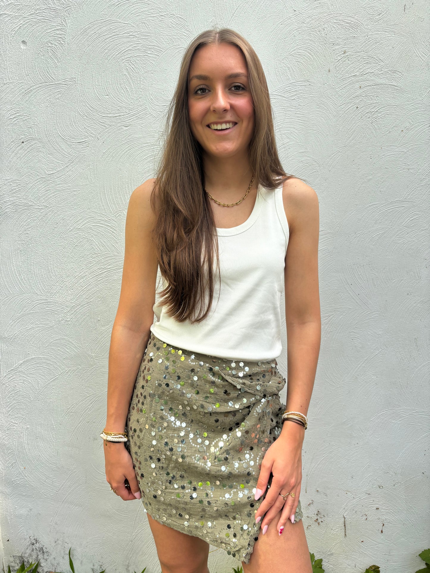 Festival skort - olijfgroen