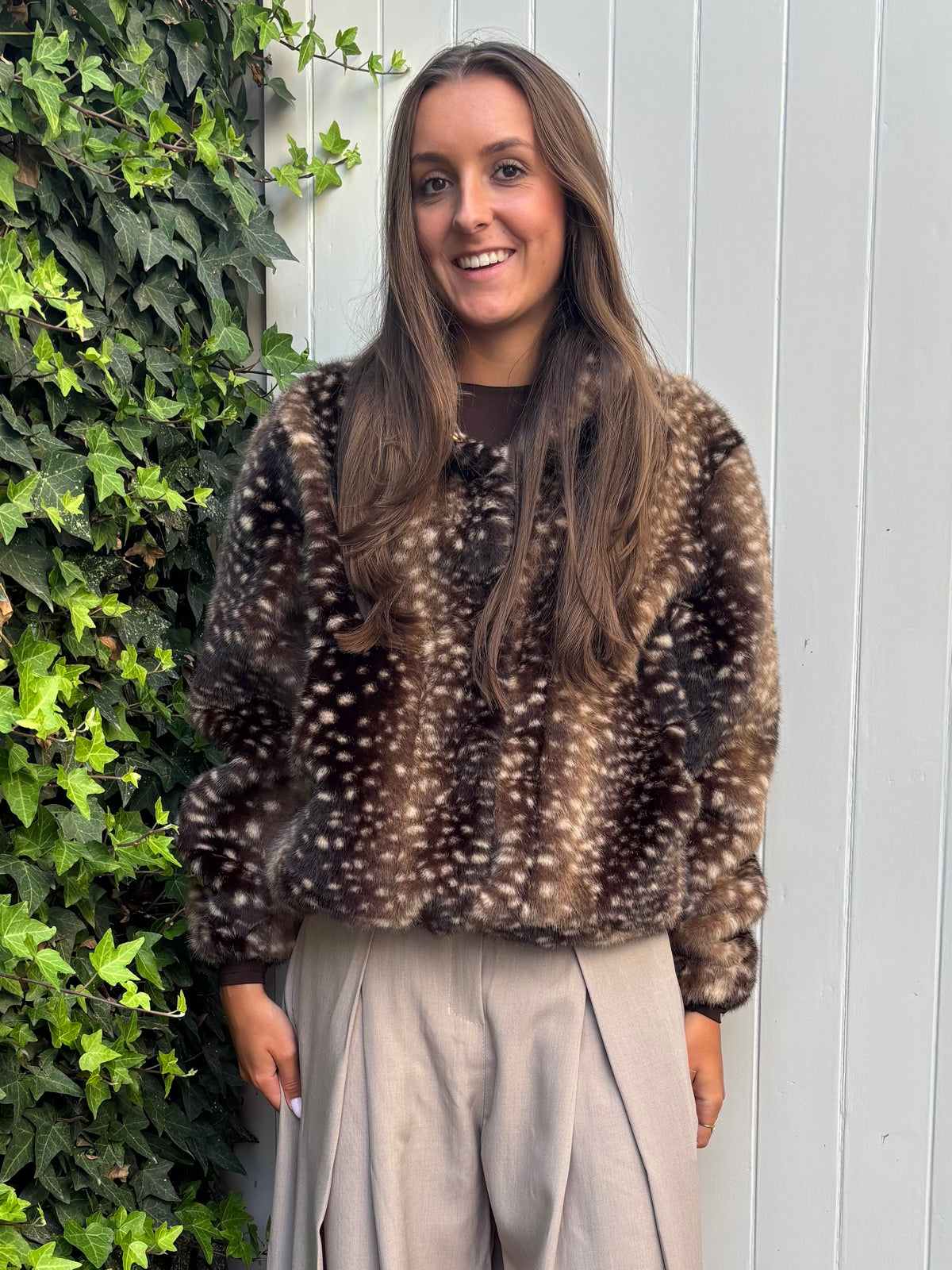 Bambi faux fur jacket - bruin