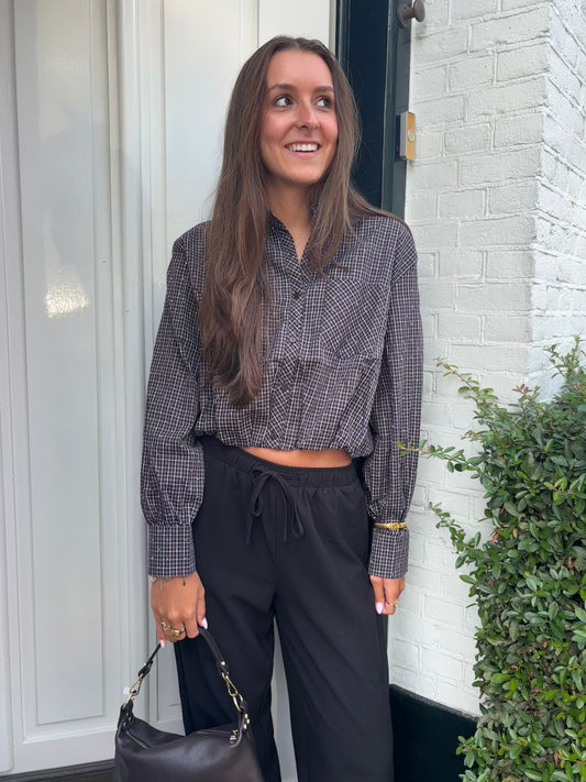Glitter blouse - bruin