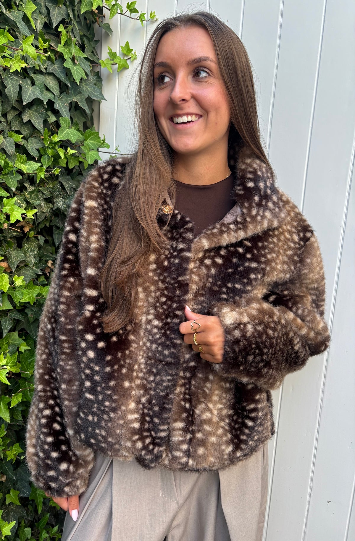 Bambi faux fur jacket - bruin