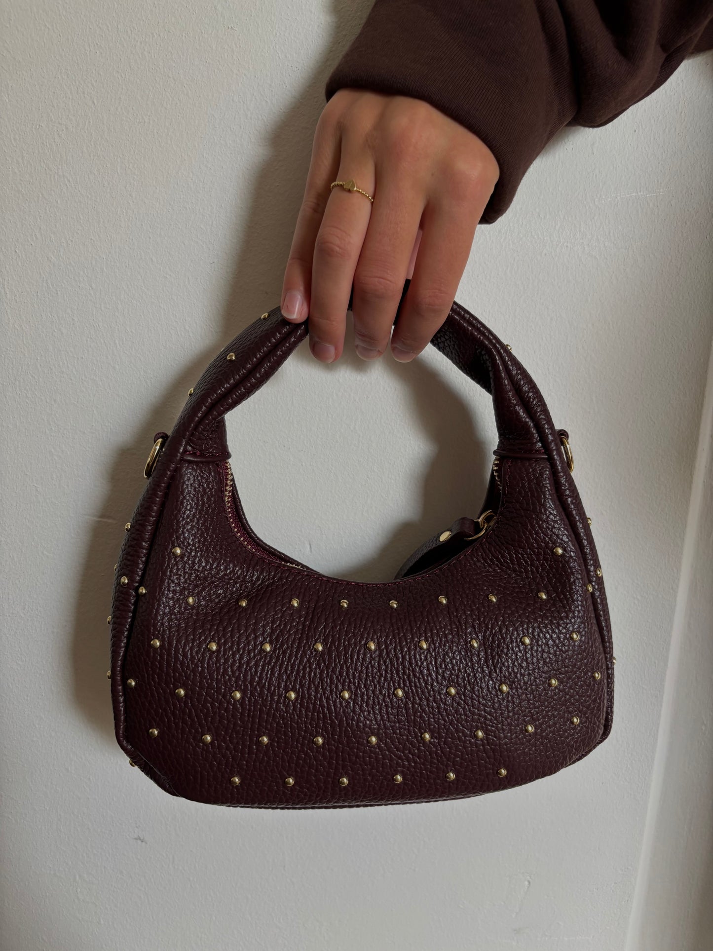 Tas studs - bordeaux rood