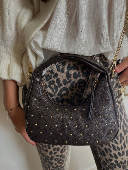 Tas studs - donkerbruin