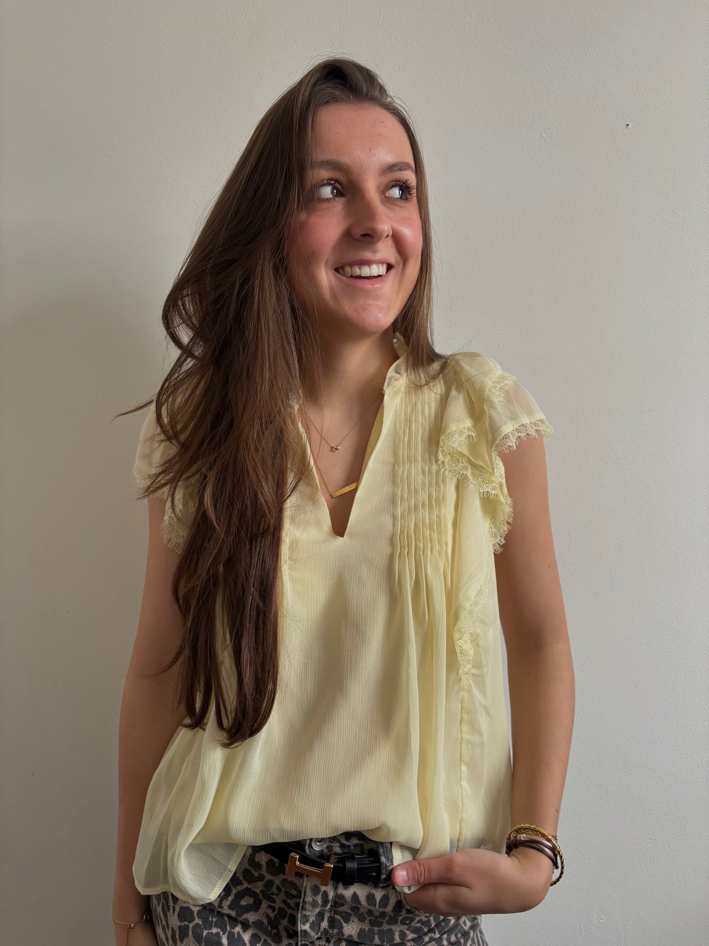 Santorini top - geel