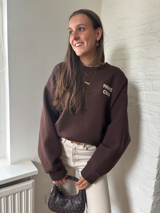 Paris club sweater - bruin