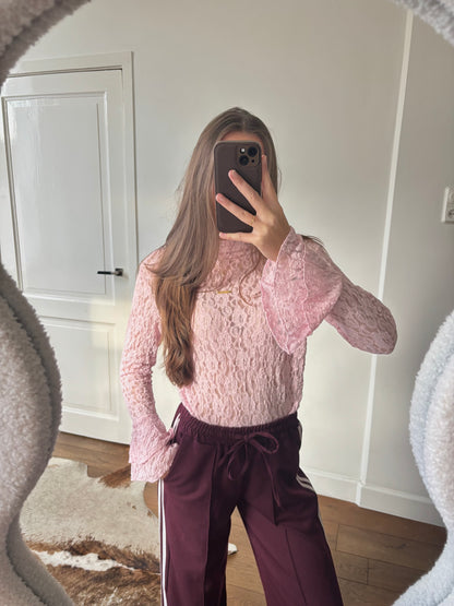 Ambika lace top - roze