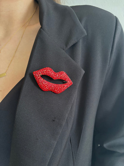 Broche lip - rood
