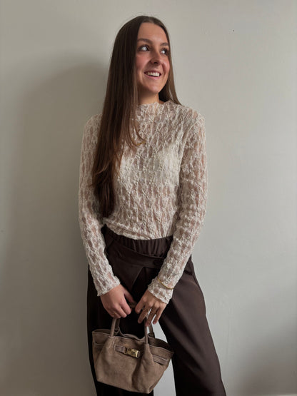 Lace top - beige