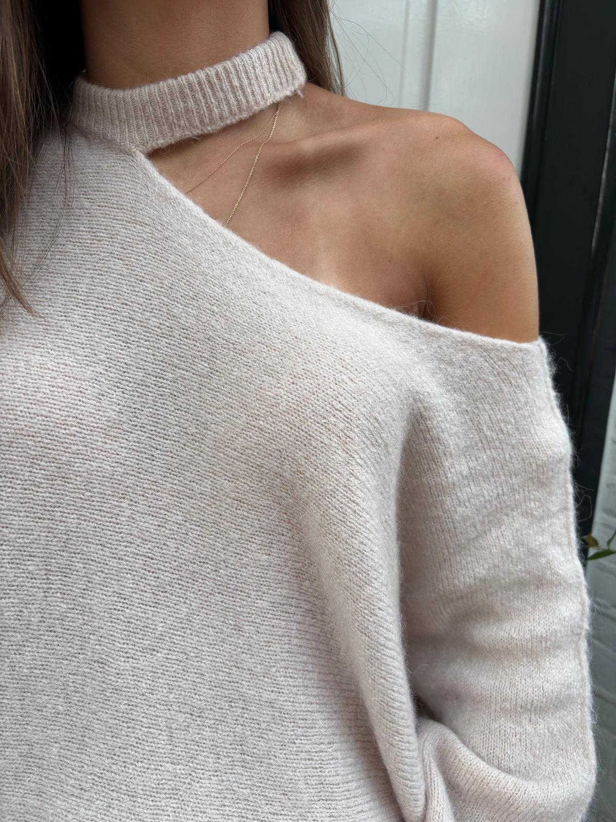 Trui halter - beige