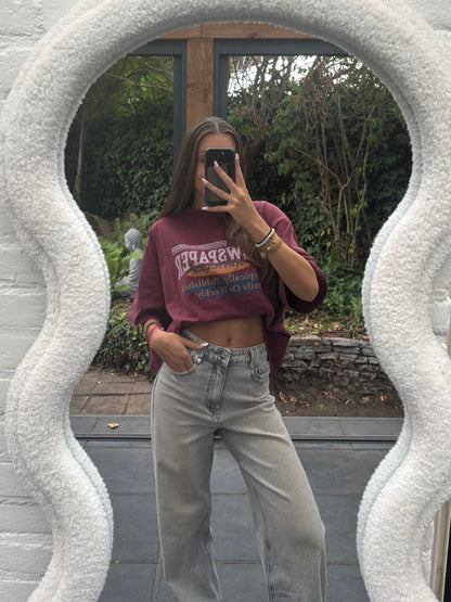 Vintage shirt - bordeaux rood