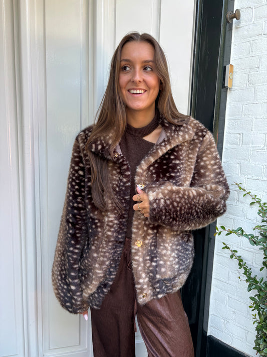 Bambi faux fur jacket - bruin