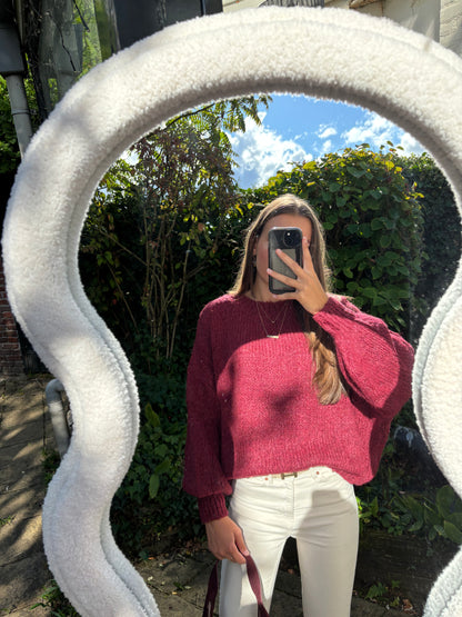 Zara comfy knit - bordeaux rood