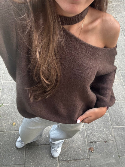 Trui halter - bruin