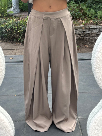 Wide leg pantalon Tall - taupe
