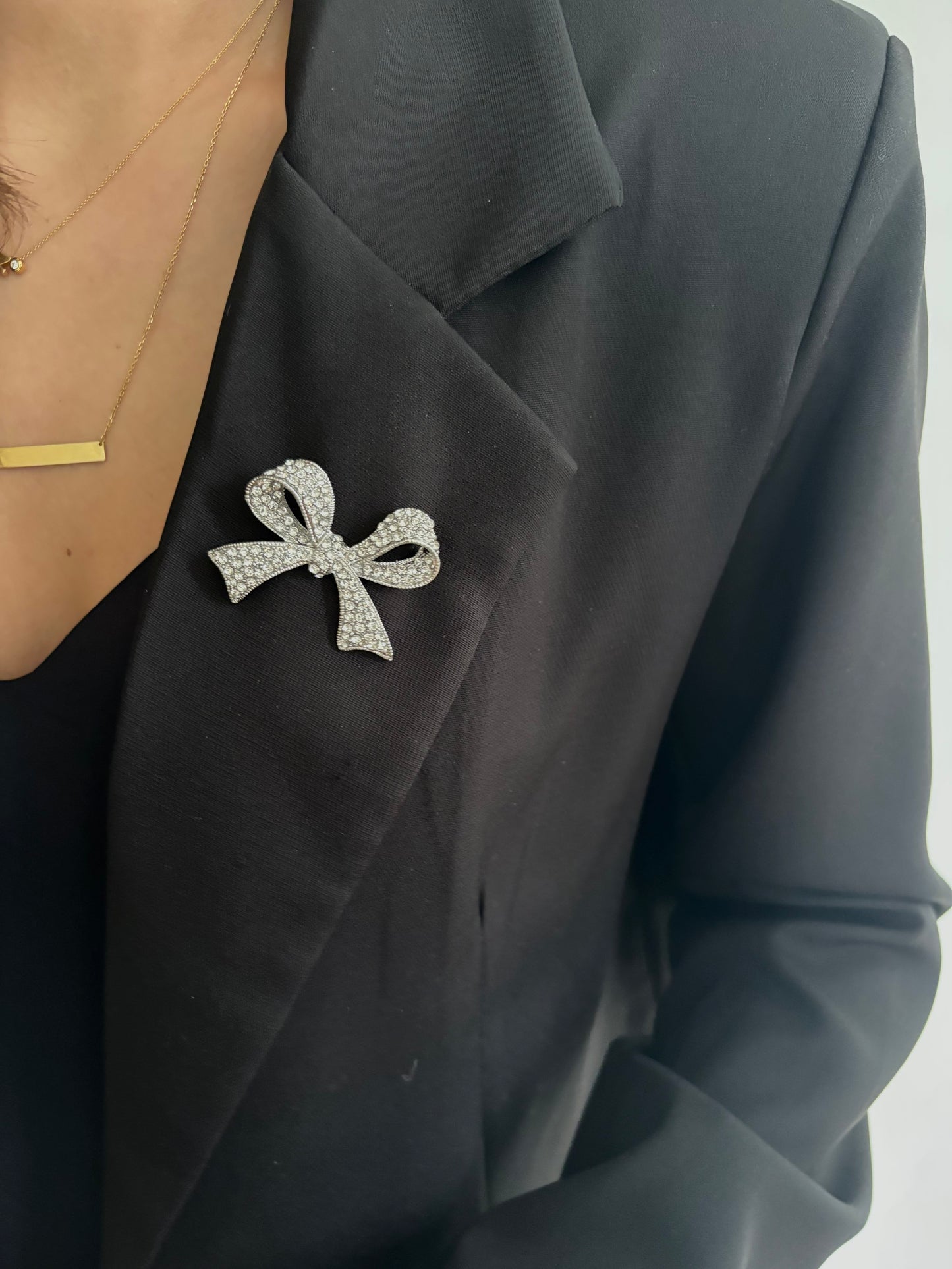 Broche strik - zilver