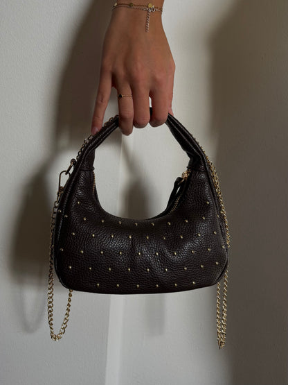 Tas studs - donkerbruin