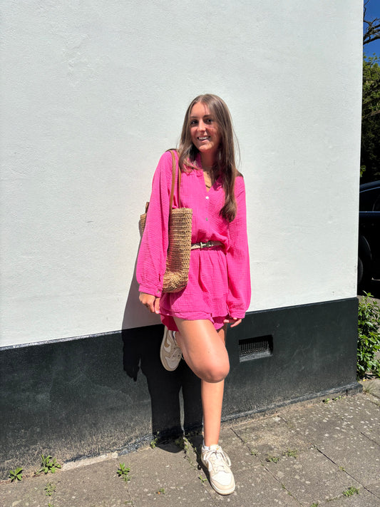 Liv playsuit - donkerroze