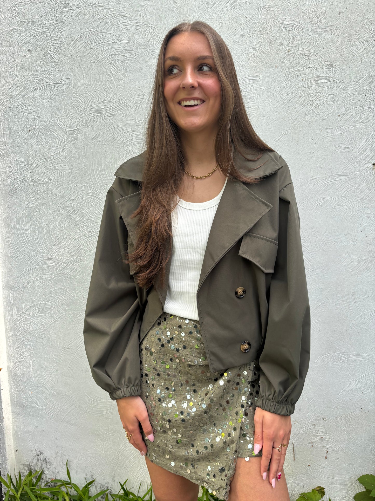 Trenchcoat - olijfgroen