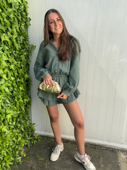 Liv playsuit - olijfgroen