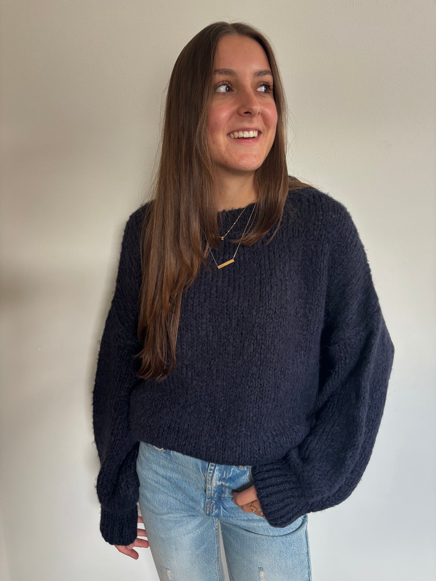 Zara comfy knit - navy