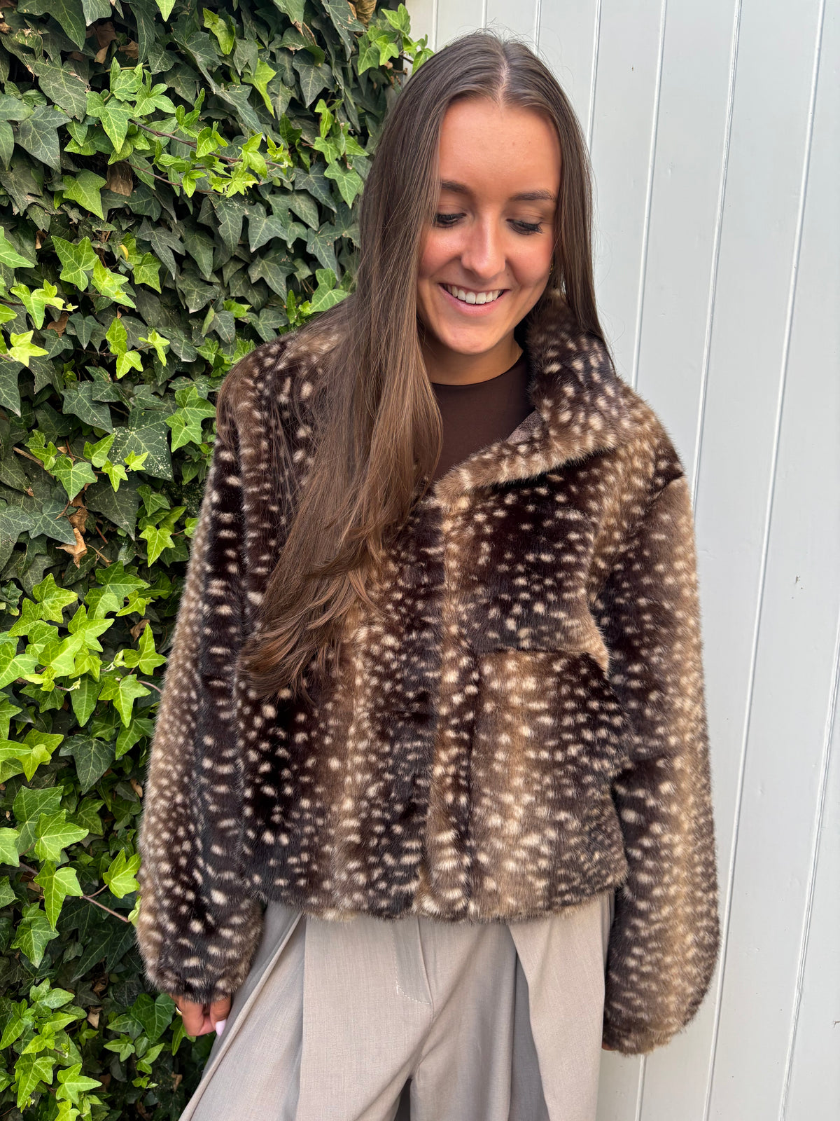 Bambi faux fur jacket - bruin